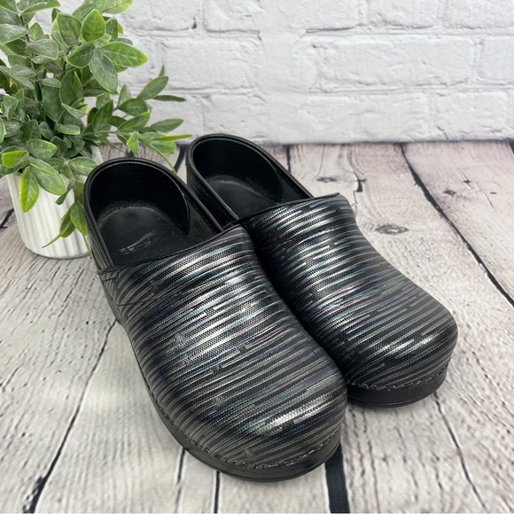 Dansko Shoes - Dansko Professional Clogs Multi Twine Rainbow Metallic Stripe Sz EU 37